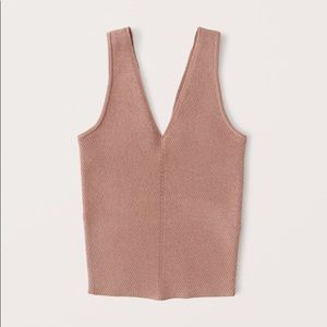 Short, soft knit, v-neck tank